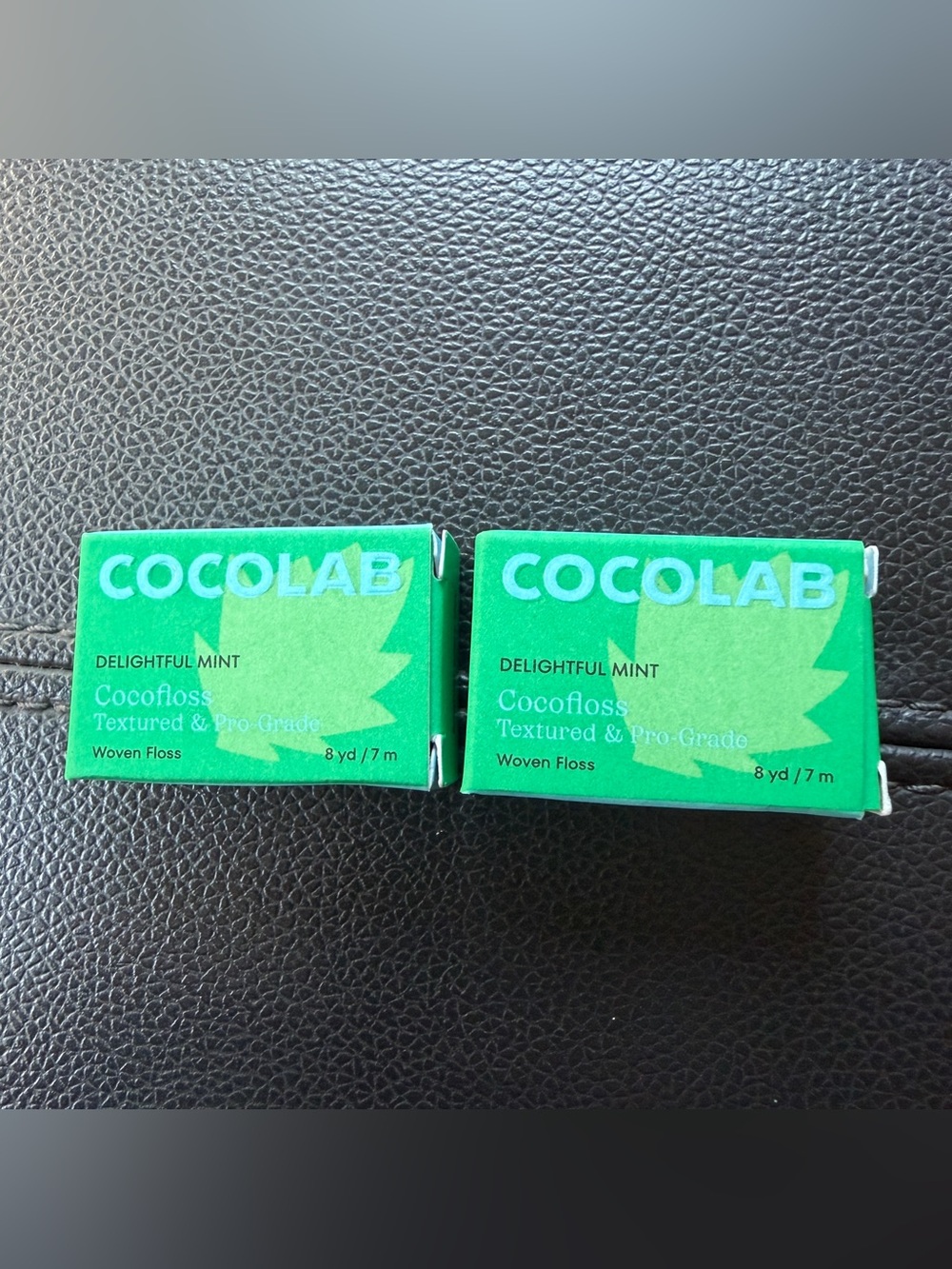 New CocoLab Cocofloss Mint Flavored Textured Woven Dental Floss 8 yd (2 pack)
